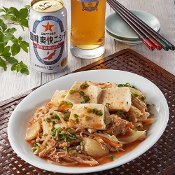 豚肉と豆腐のキムチレンジ蒸し