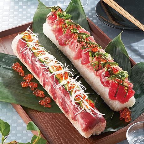 まぐろのっけ棒寿司風