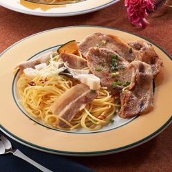 だし香る生姜焼パスタ