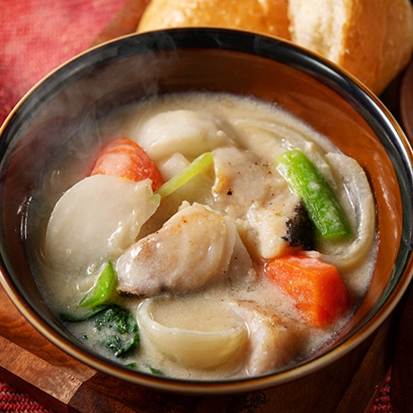 たらとかぶの甘酒豆乳