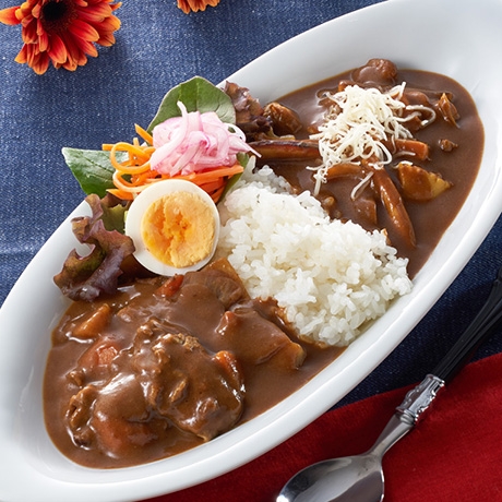 ビーフとシーフードのあいがけカレー