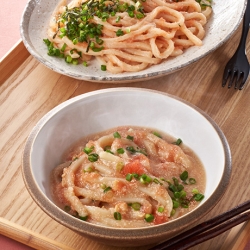 明太あんかけうどん&たらこバターうどん