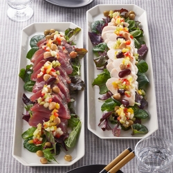 かつおとサラダチキンののっけ盛り