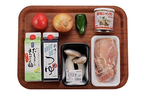 鶏唐揚げのトマト炒め