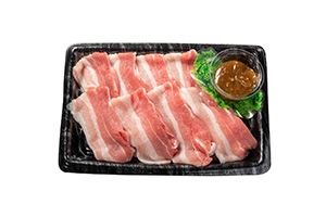 豚肉の韓国風巻き焼肉
