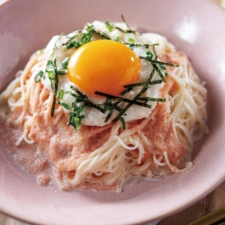 明太クリームマヨそうめん