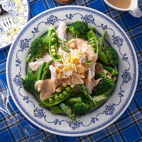 味噌ヨーグルトドレのグリーンサラダ