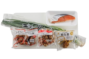 新巻鮭ときのこの炊き込みごはん