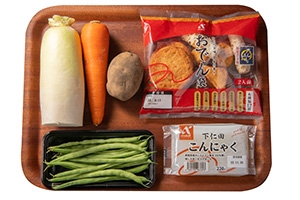 大根とおでん種の味噌煮