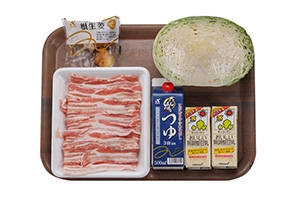 キャベツと豚肉の豆乳ミルフィーユ鍋