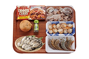 玉ねぎたっぷりシーフードカレー