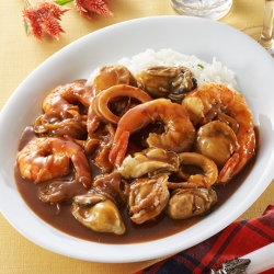 玉ねぎたっぷりシーフードカレー