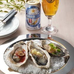 殻付きかきの3種ソースのせ