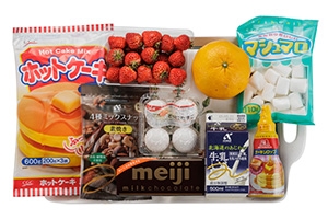 まんまるフルーツホットケーキ