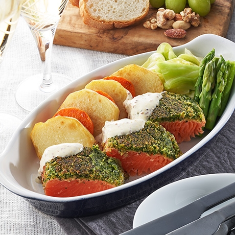 サーモンの香草パン粉焼き