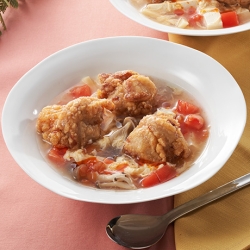 とりからの酸辣湯風スープ