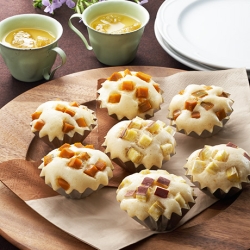 親子で作ろう!かぼちゃとさつま芋の蒸しパン