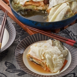 極醸豚味噌漬とキャベツの重ね蒸し
