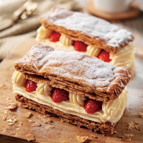 越後姫(いちご)のミルフィーユ