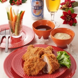 ディップソースでカリジュワフライドチキン