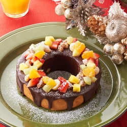 バウムクーヘンのリースケーキ
