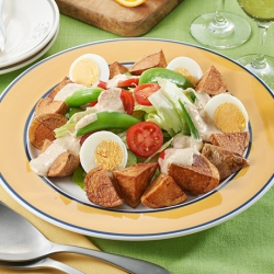 フライドポテトのごまドレサラダ