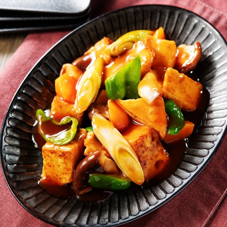 厚揚げの酢豚風炒め