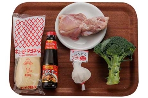 ブロッコリーと鶏肉のガリマヨ炒め