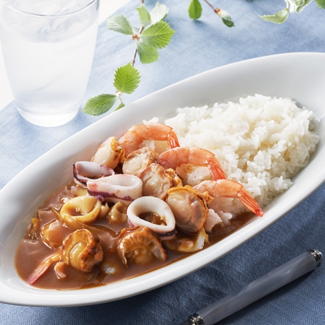 シーフードてんこ盛り海賊カレー