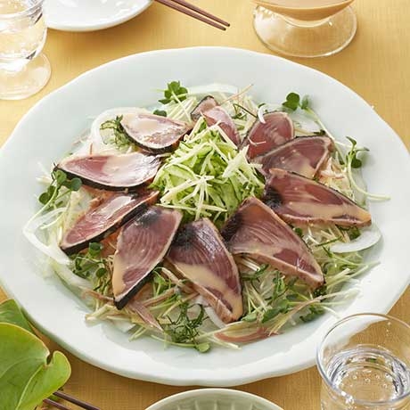 かつおの爽やかレモン醤油サラダ