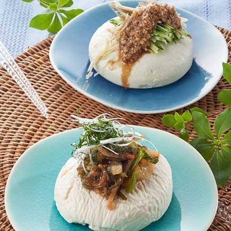 はりはり&棒棒鶏風たれのおぼろ豆腐