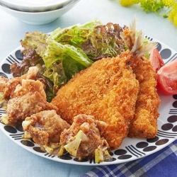 とりから&あじフライのハニーレモンソース