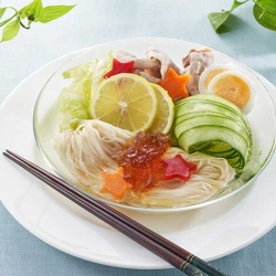 七夕の豚しゃぶレモンそうめん