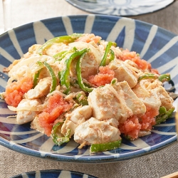 豆腐の明太炒め