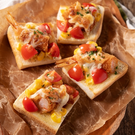 えびフライのひと口ピザ