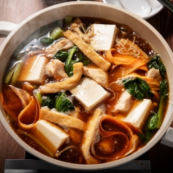 小松菜のあっさり生姜醤油鍋