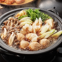 鶏つみれのあっさり生姜醤油鍋