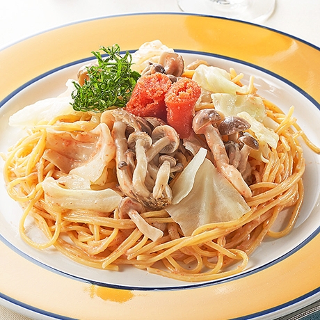 たらこときのこのクリームパスタ