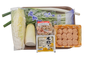 鶏つみれのあっさり生姜醤油鍋