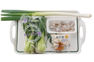 えびとチンゲン菜の塩炒め