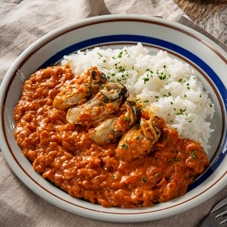 かきのトマトバターカレー