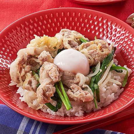 にら玉豚のスタミナ丼