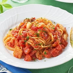 ワンパン!シーフードトマトパスタ