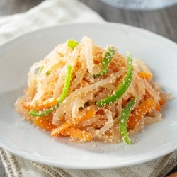 しらたきと人参のたらこ炒り煮