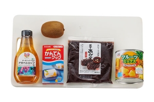 アガベで!梅シロップのあんみつ