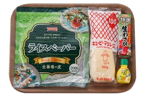 まぐろとサーモンの生春巻き