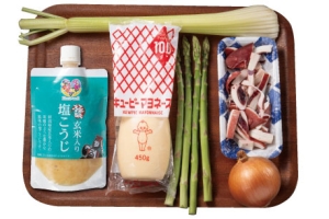 肉厚もちいかの塩こうじマヨ炒め