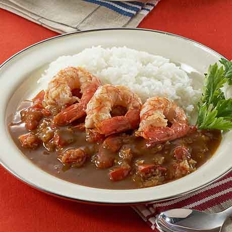 ガーリックシュリンプと濃厚えびだしカレー
