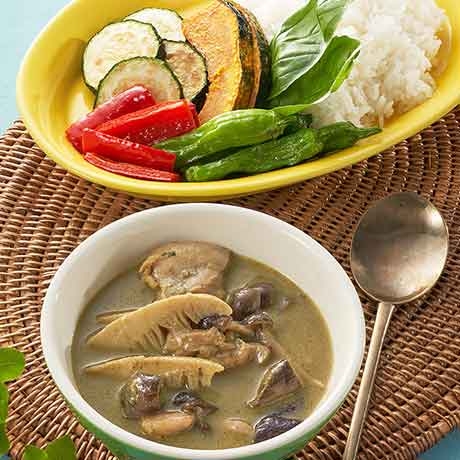 素揚げ夏野菜のグリーンカレー