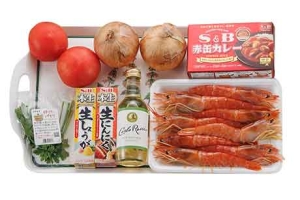 ガーリックシュリンプと濃厚えびだしカレー